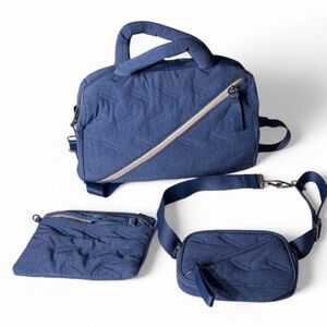 Go Dash Dot Blue Duffel Bag for women